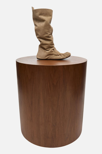 Slouch saddle boots - Beige