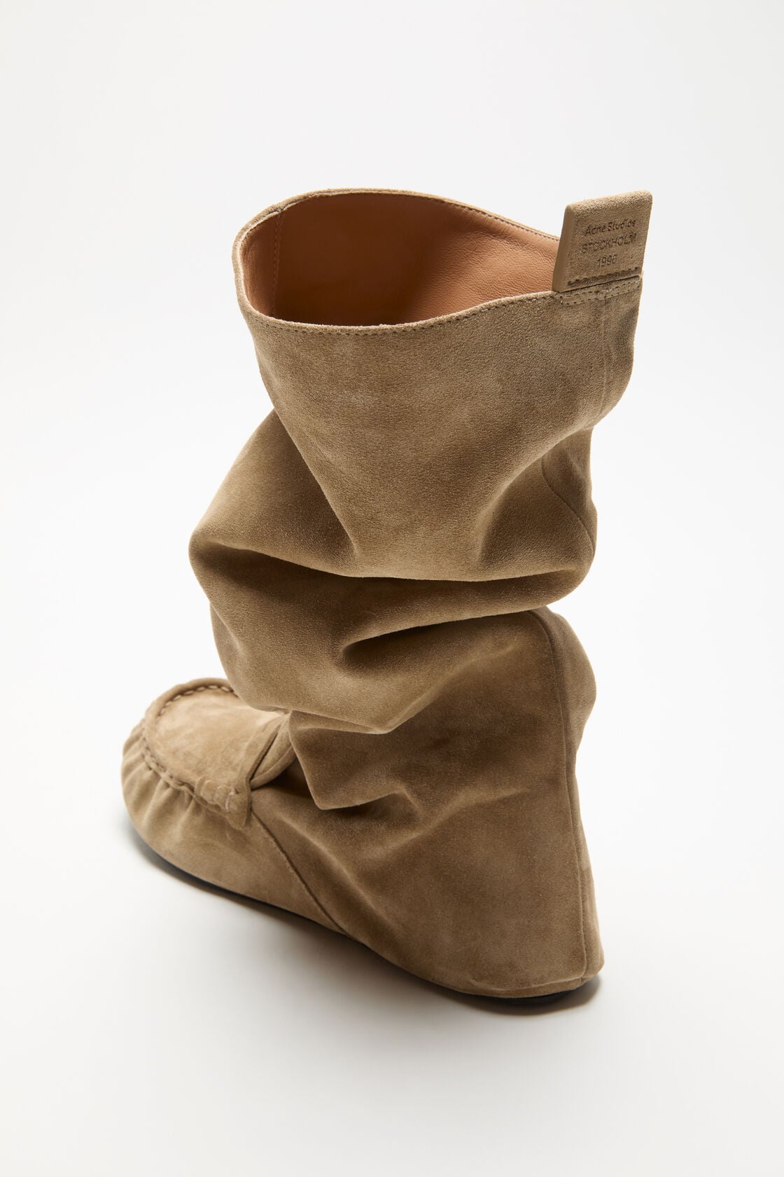 Slouch saddle boots - Beige