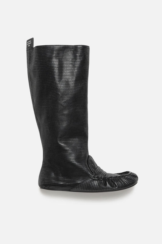 Slouch saddle boots - Black