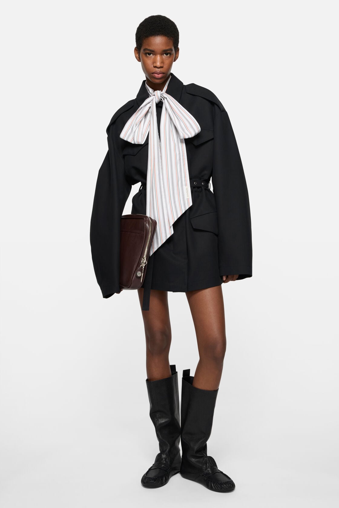 Slouch saddle boots - Black