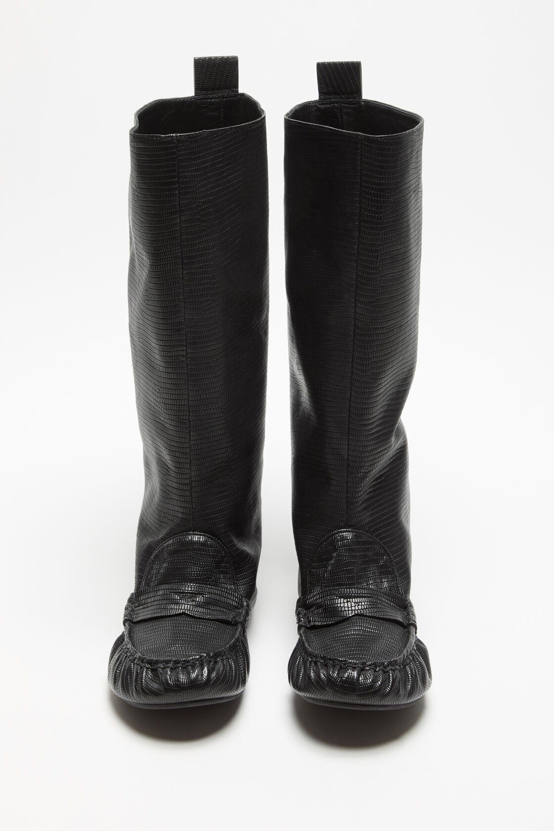 Slouch saddle boots - Black