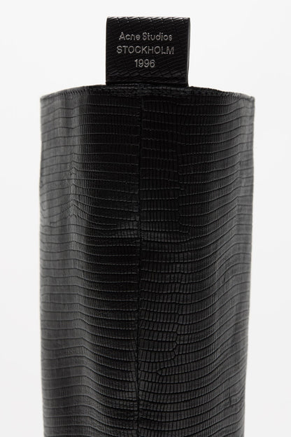 Slouch saddle boots - Black