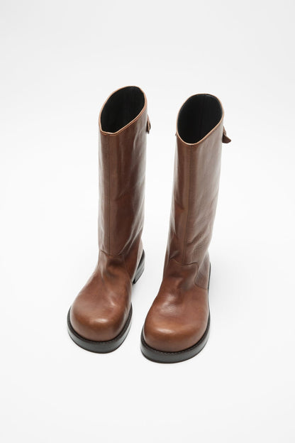 Leather boots - Dark brown