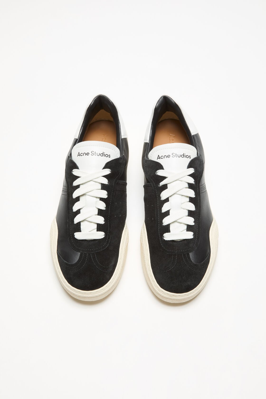 Leather sneakers - Black/white