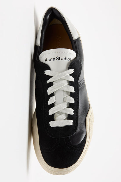 Leather sneakers - Black/white