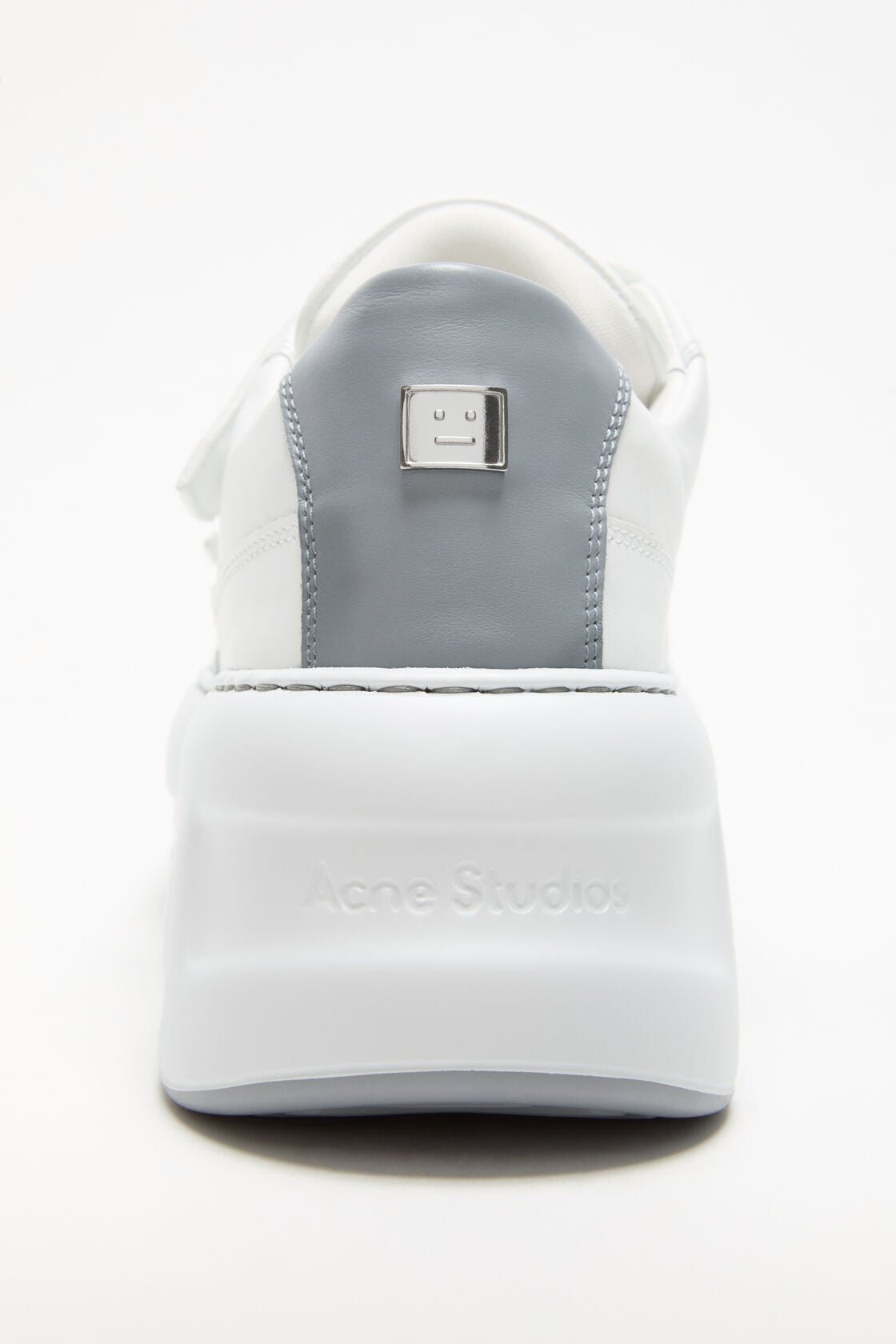 Leather Velcro Sneakers - Grey/optic white