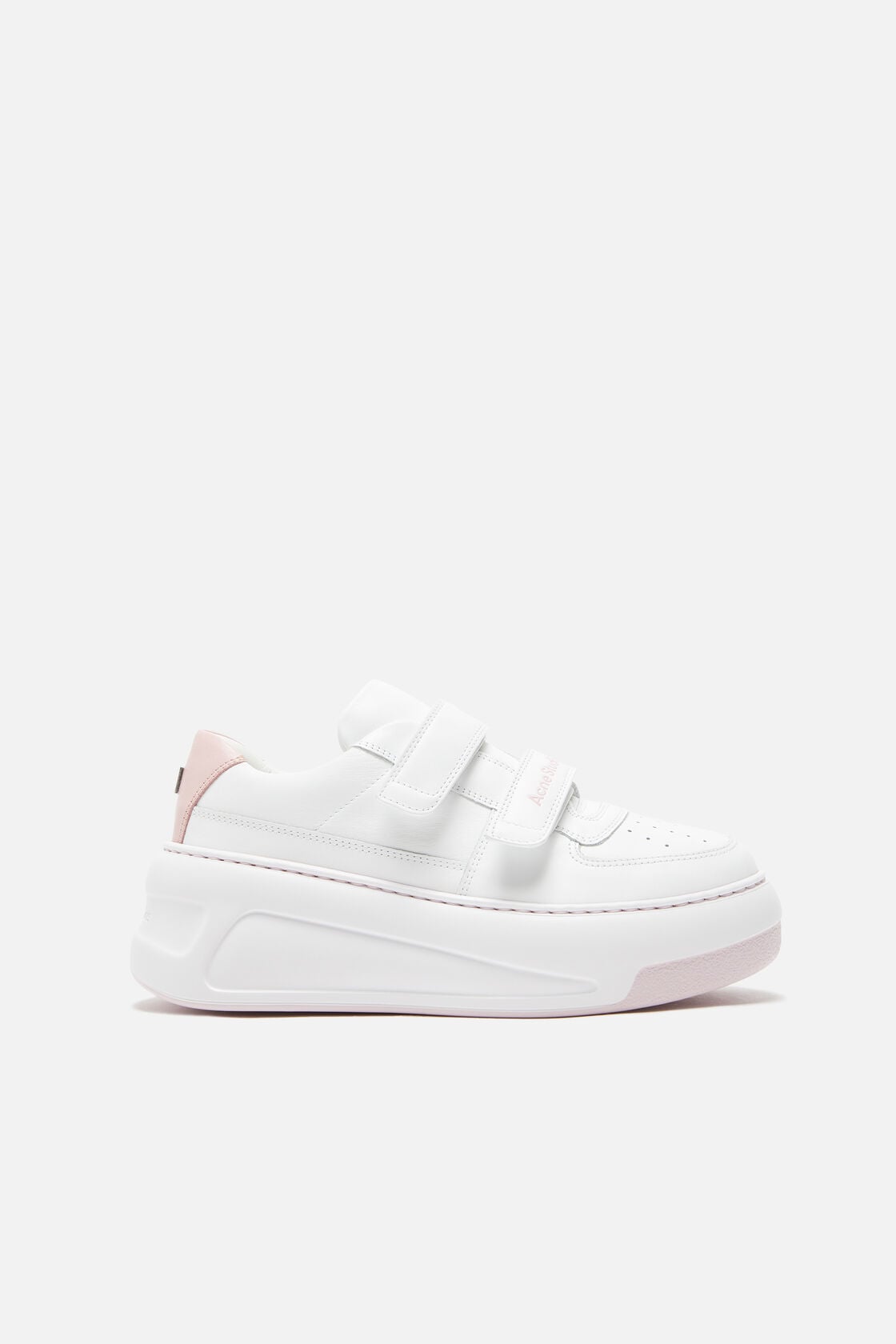 Velcro strap platform sneakers - Optic white/pink