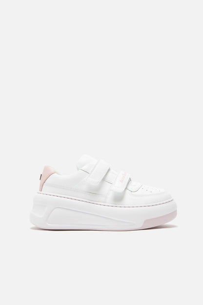 Velcro strap platform sneakers - Optic white/pink