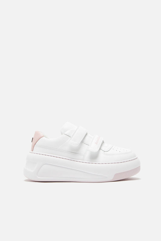 Velcro strap platform sneakers - Optic white/pink
