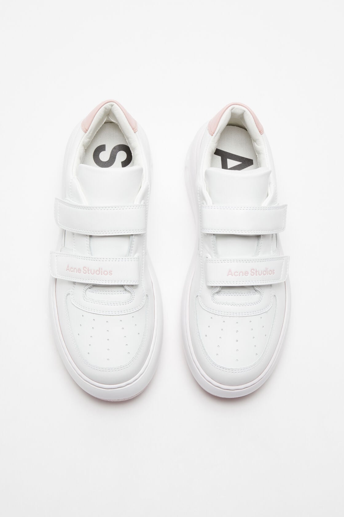 Velcro strap platform sneakers - Optic white/pink