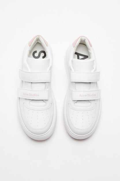 Velcro strap platform sneakers - Optic white/pink