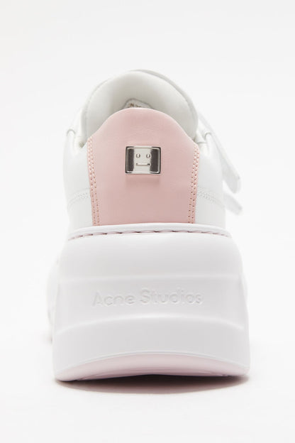 Velcro strap platform sneakers - Optic white/pink
