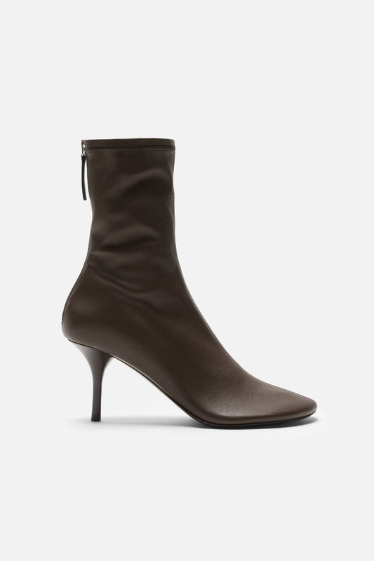 Leather ankle boot - Brown