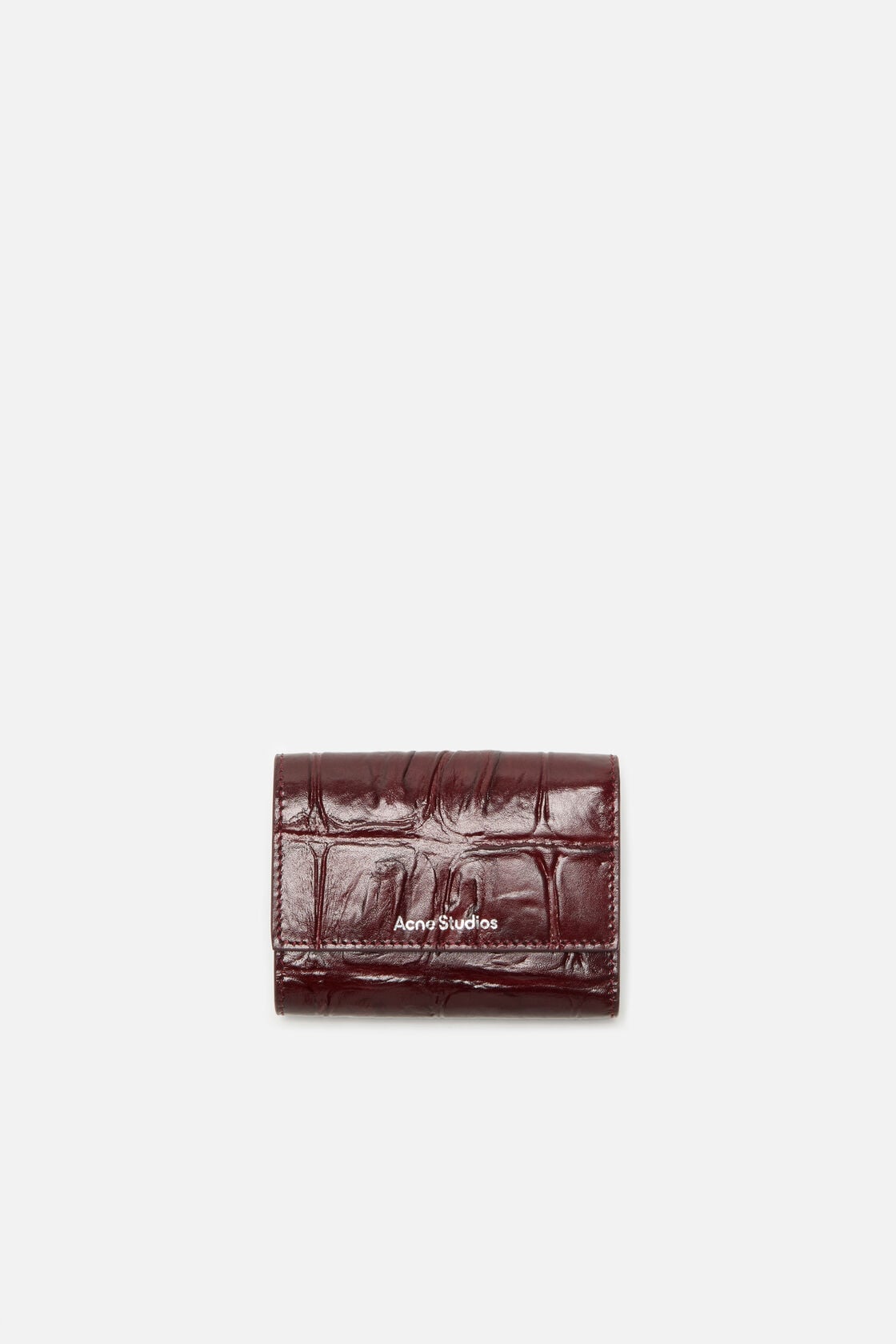 Trifold leather wallet - Burgundy