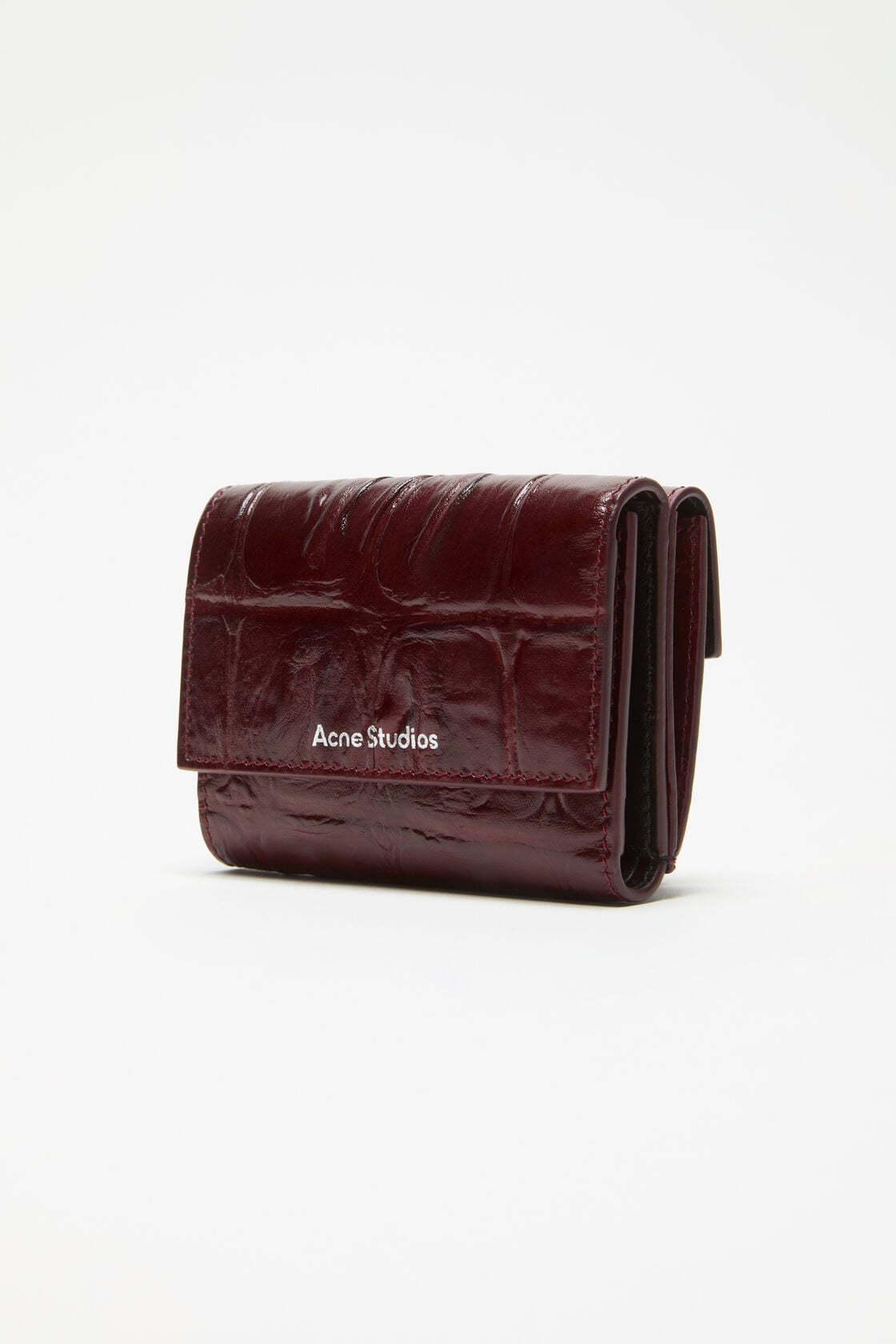 Trifold leather wallet - Burgundy