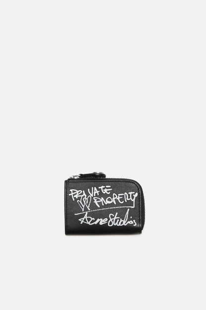 Compact zip wallet - Black