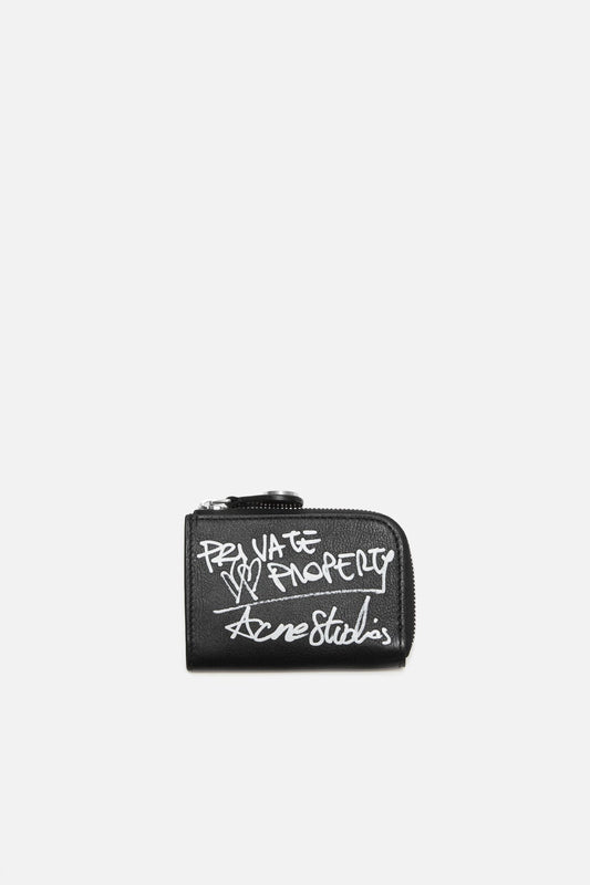 Compact zip wallet - Black