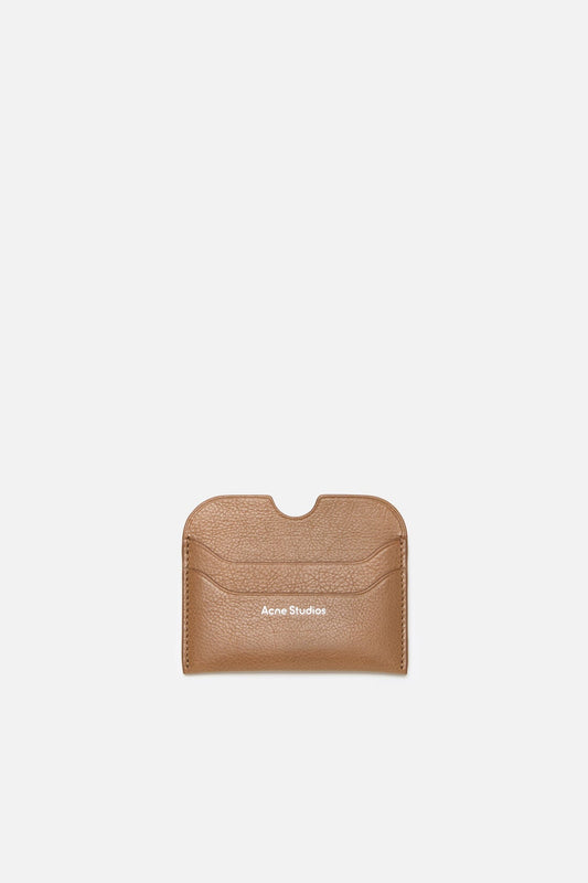 Leather card holder wallet - Caramel brown