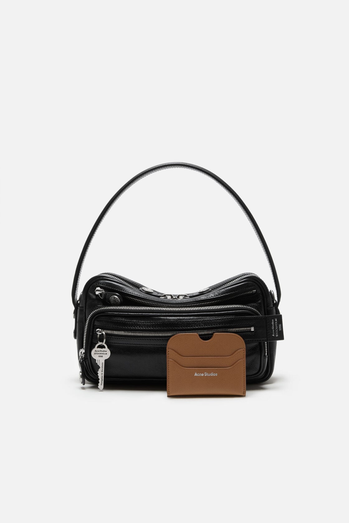 Leather card holder wallet - Caramel brown
