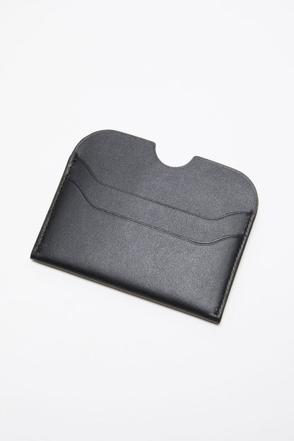 Leather card holder - Black