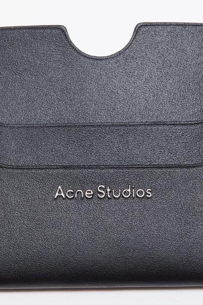 Leather card holder - Black