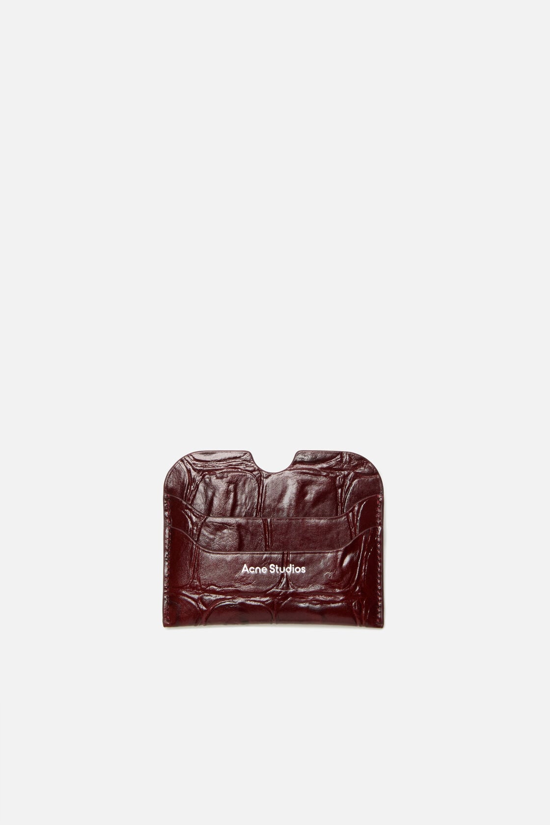 Leather card holder - Burgundy