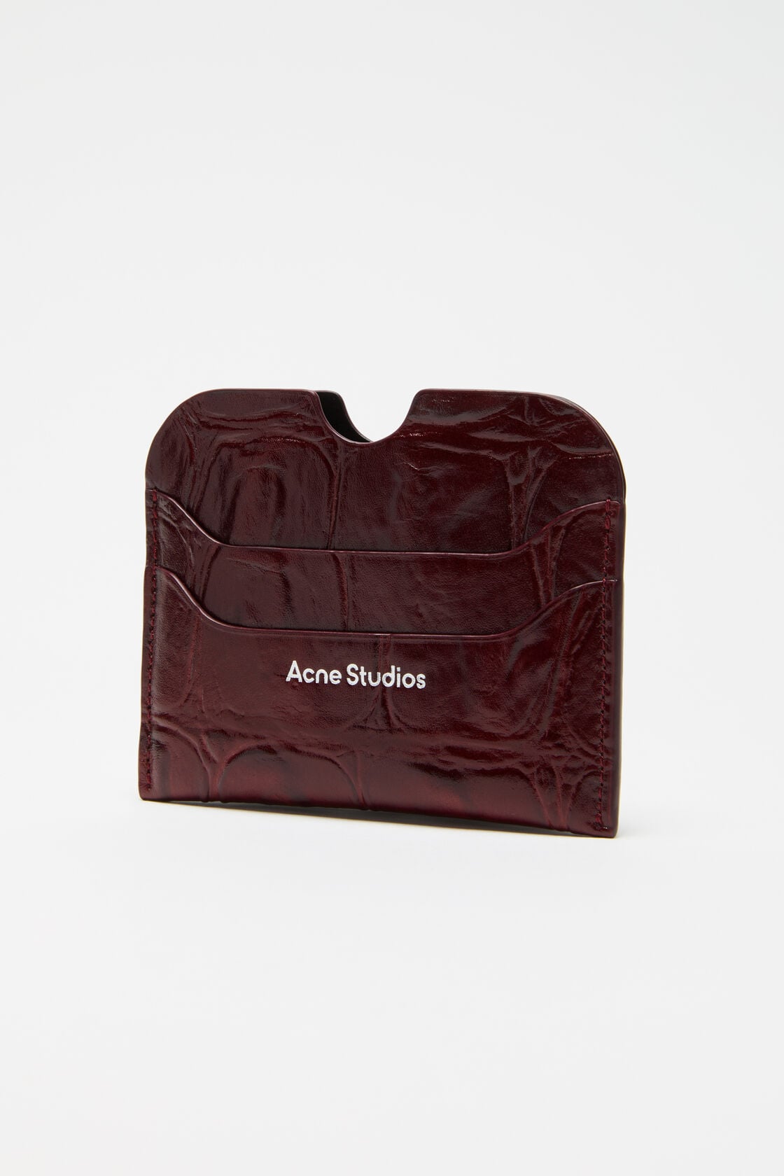Leather card holder - Burgundy