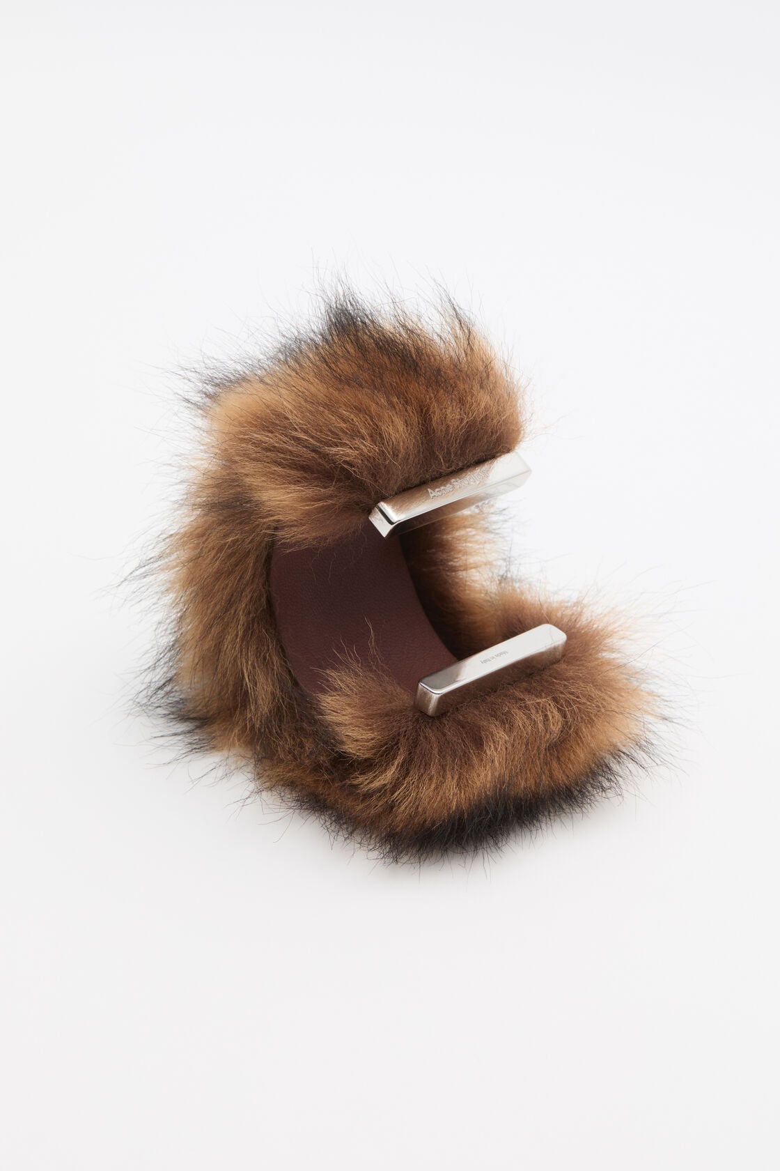 Furry bracelet - Silver/Brown