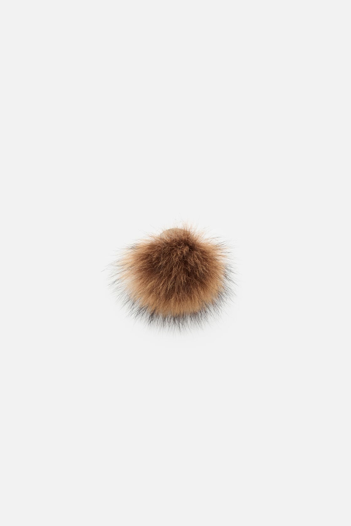 Fur-covered ring - Silver/Brown