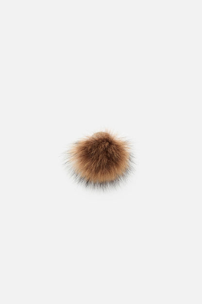 Fur-covered ring - Silver/Brown