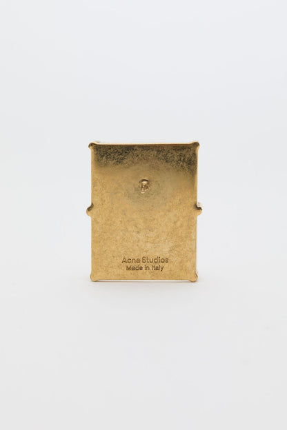 Mirror earrings - Semi matt gold/transparent