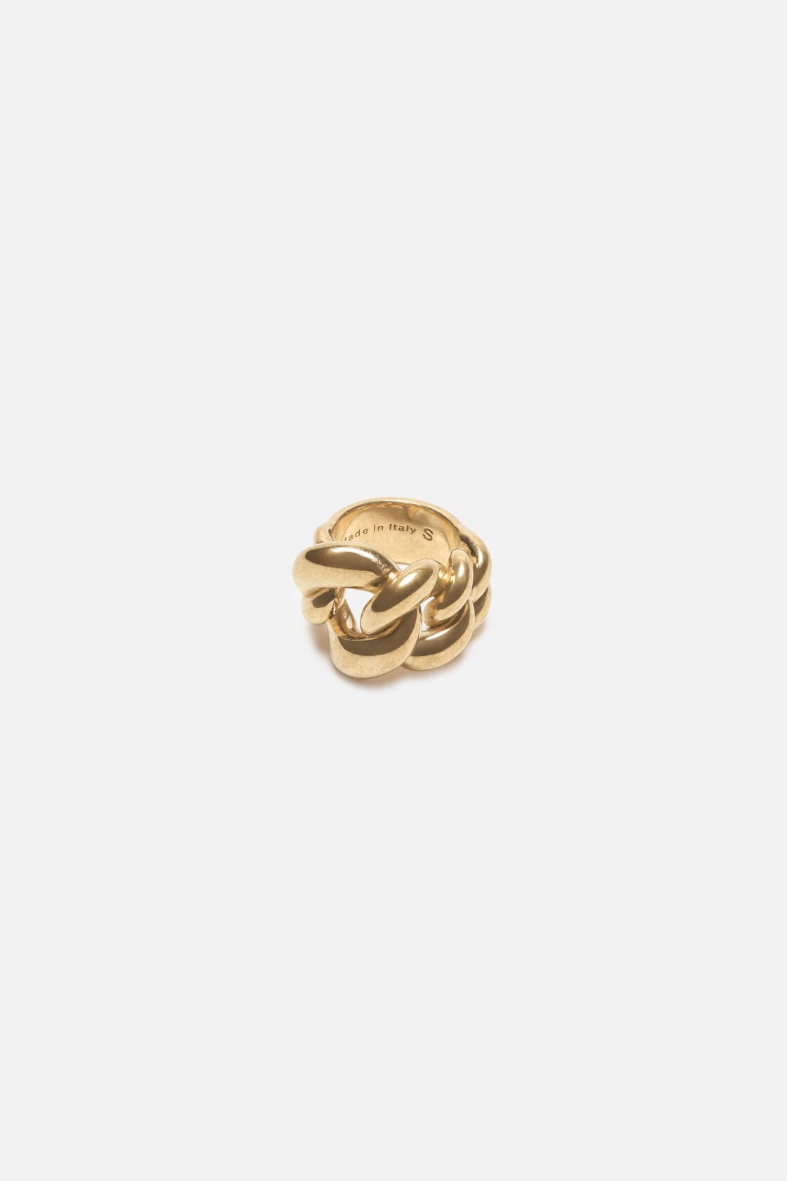 Chunky chain ring - Semi matt gold
