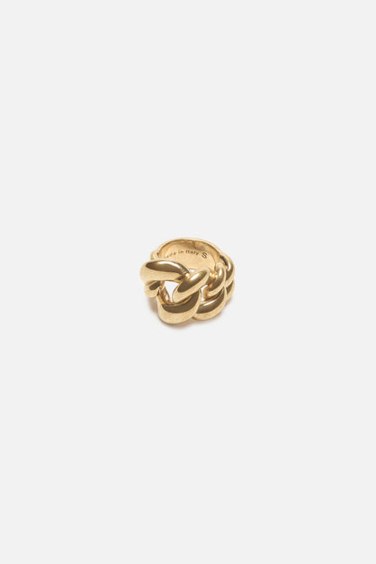Chunky chain ring - Semi matt gold