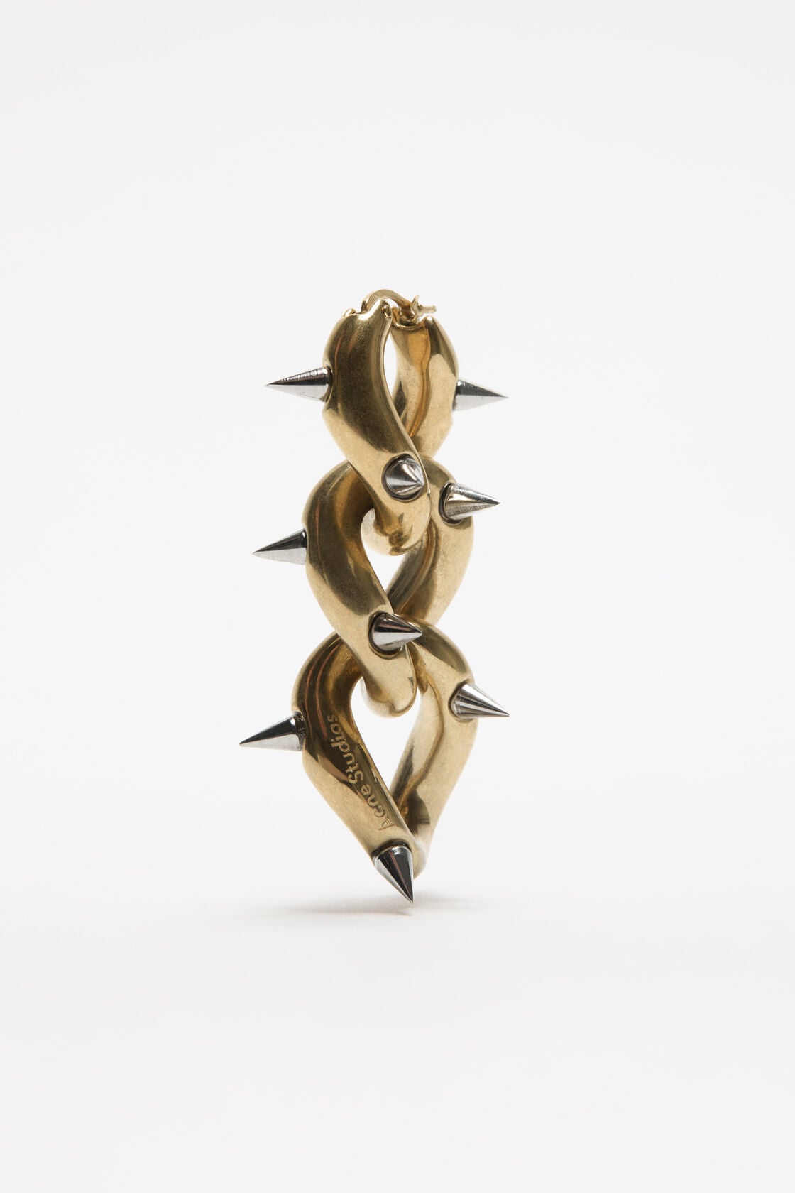 Chunky chain earrings - Semi matt gold/Silver