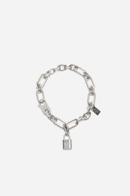 Logo padlock necklace - Vintage silver