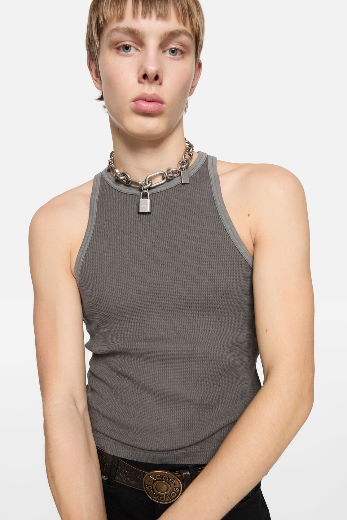 Padlock chain necklace - Silver