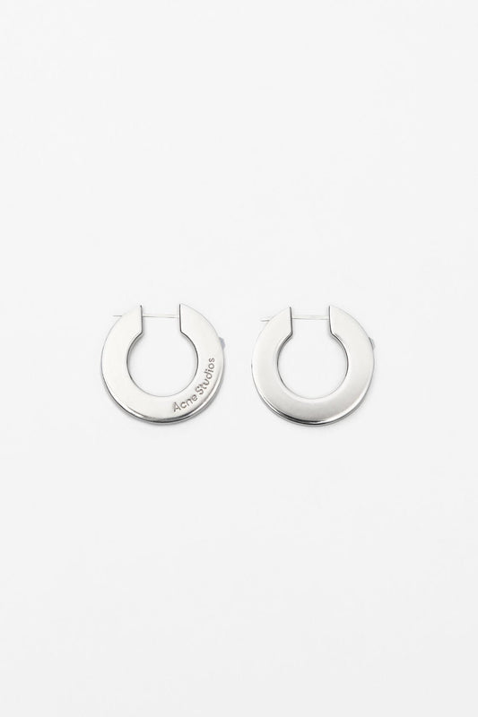 Crystal hoop earrings - Silver
