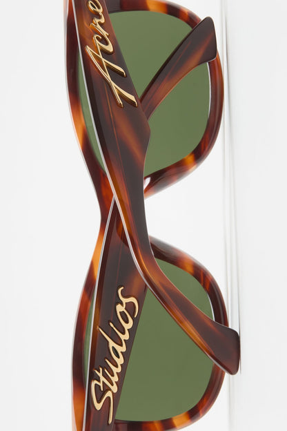 Square-frame sunglasses - Brown/gold