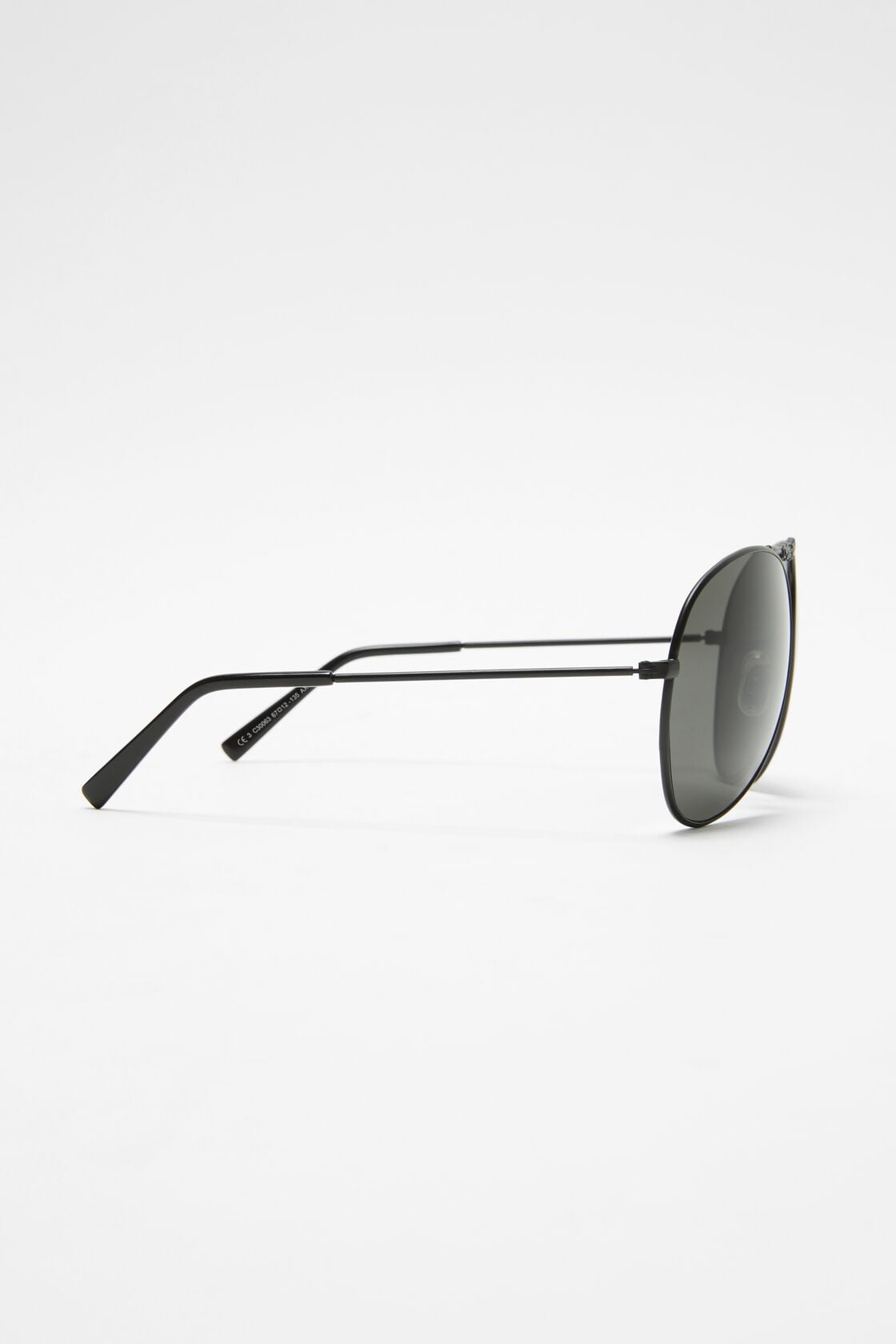 Metal aviator sunglasses - Black/black