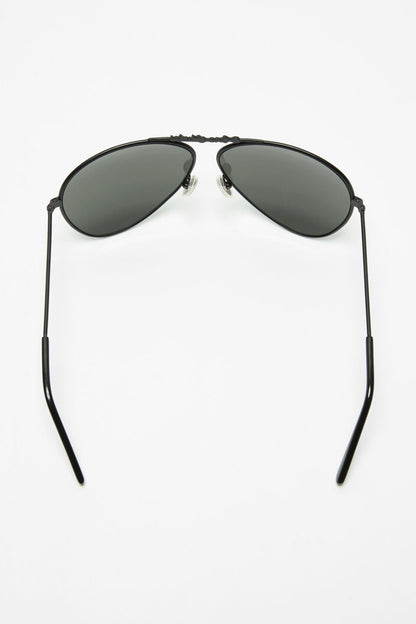 Metal aviator sunglasses - Black/black