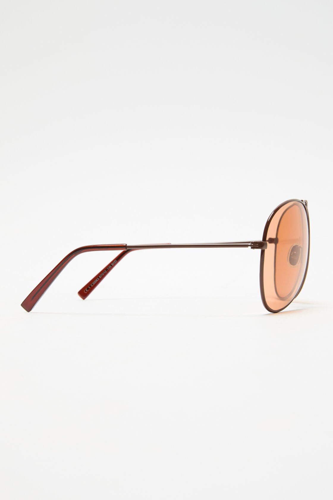 Metal aviator sunglasses - Brown/orange