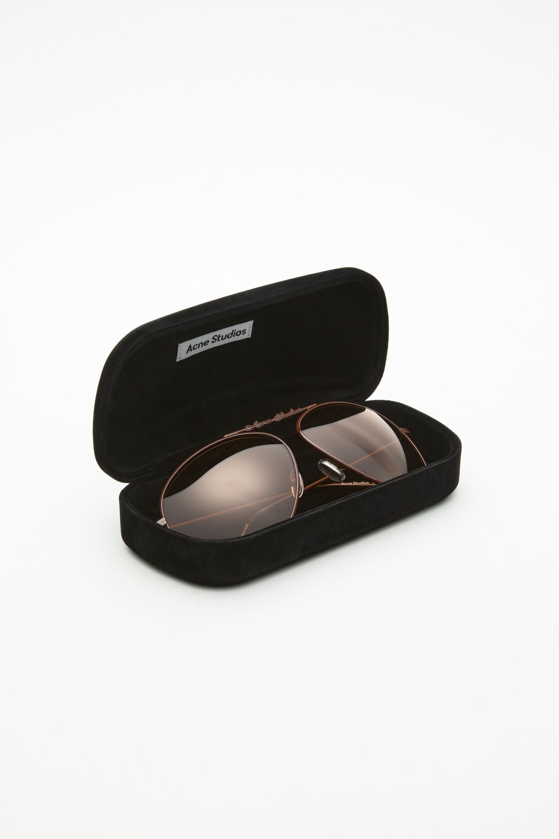 Metal aviator sunglasses - Brown/orange