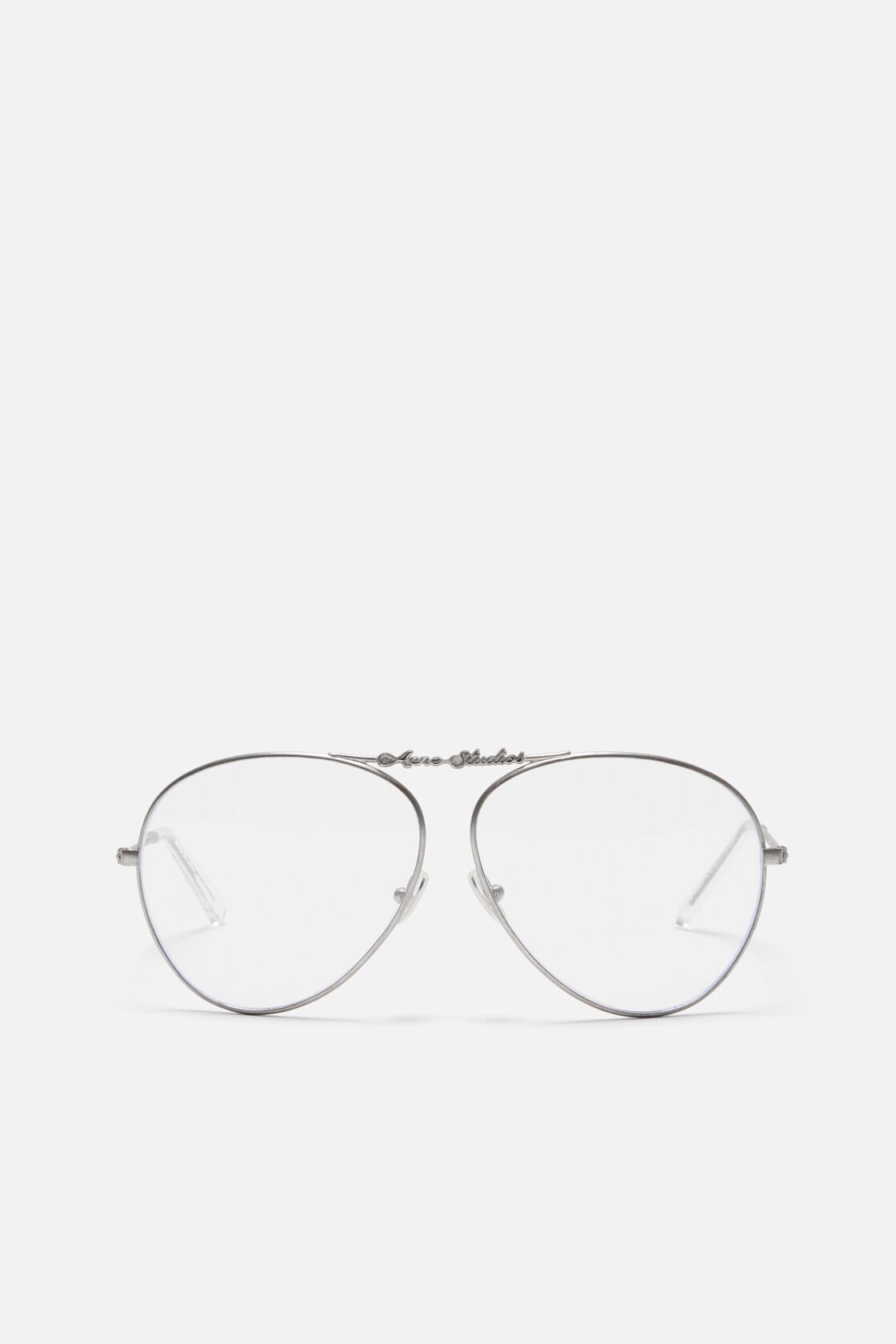 Metal aviator sunglasses - Vintage silver/transparent