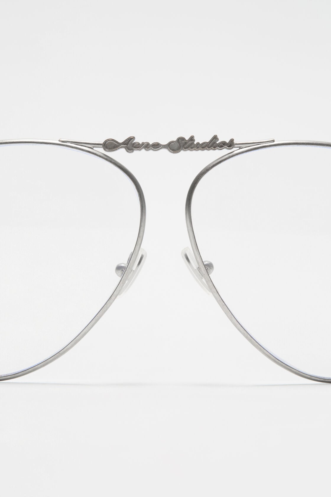 Metal aviator sunglasses - Vintage silver/transparent