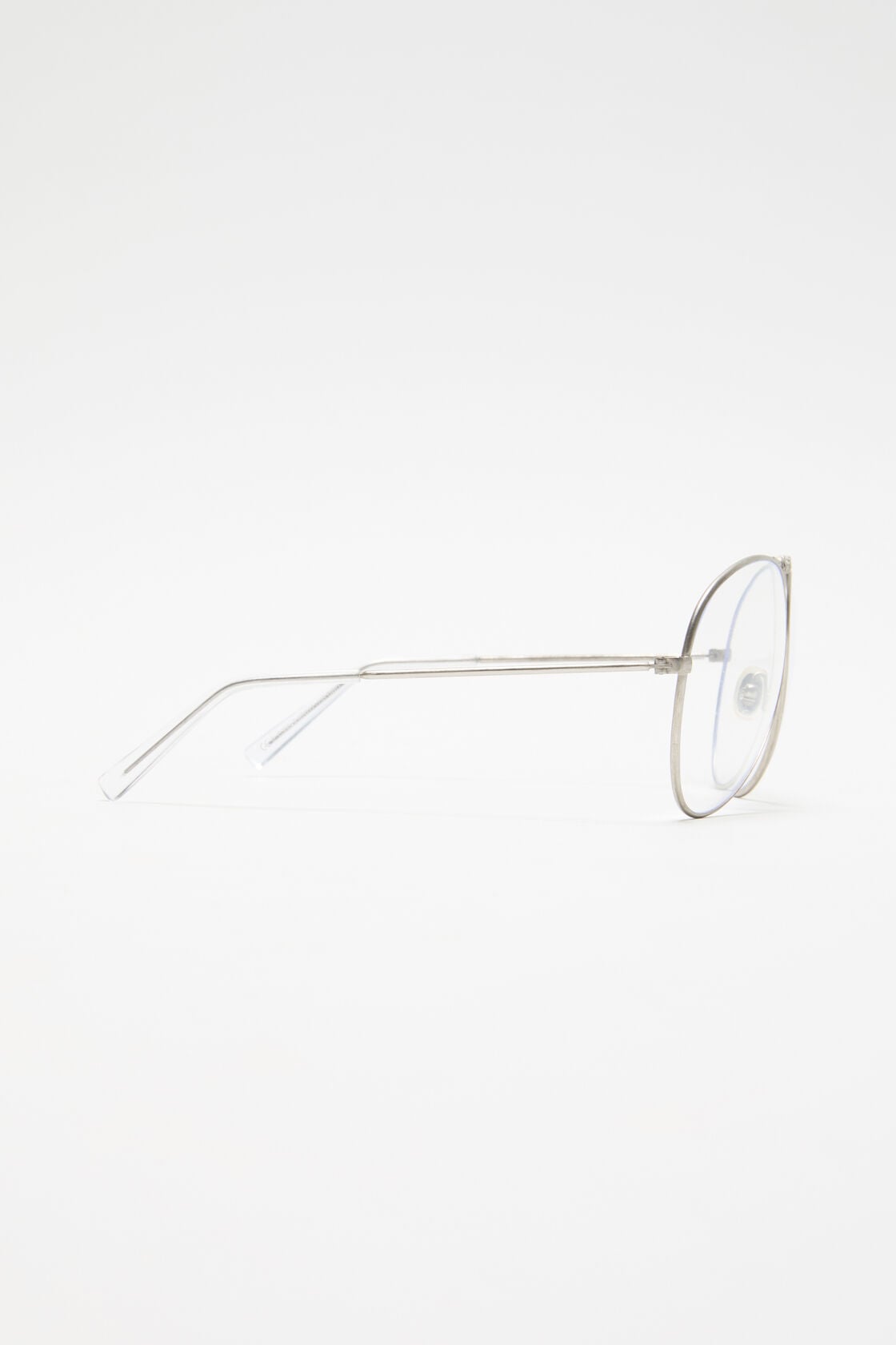 Metal aviator sunglasses - Vintage silver/transparent