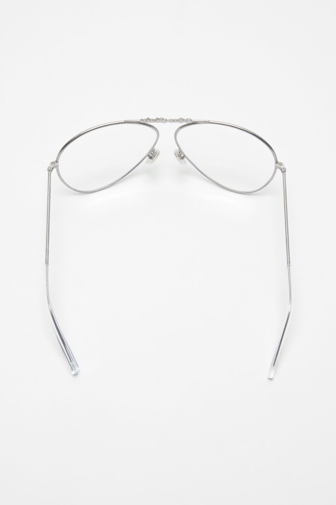 Metal aviator sunglasses - Vintage silver/transparent