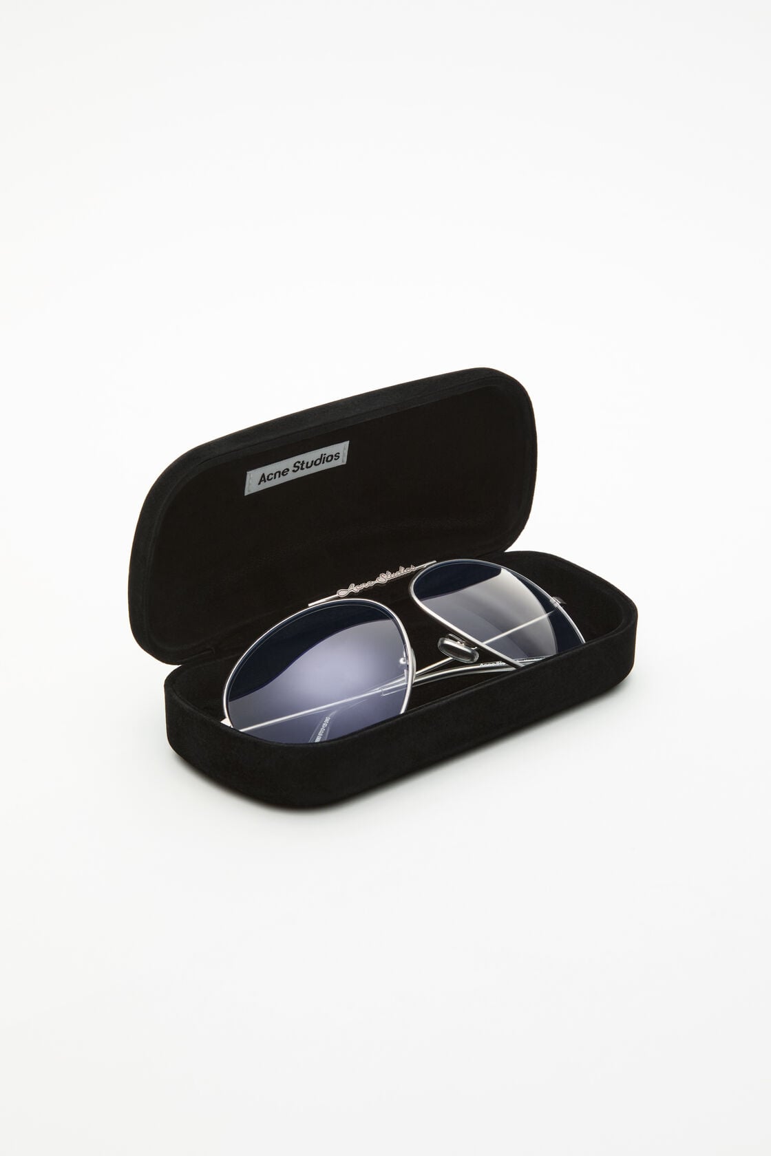 Metal aviator sunglasses - Vintage silver/transparent
