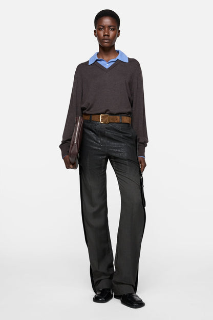 Reversible leather belt - Cognac brown/black