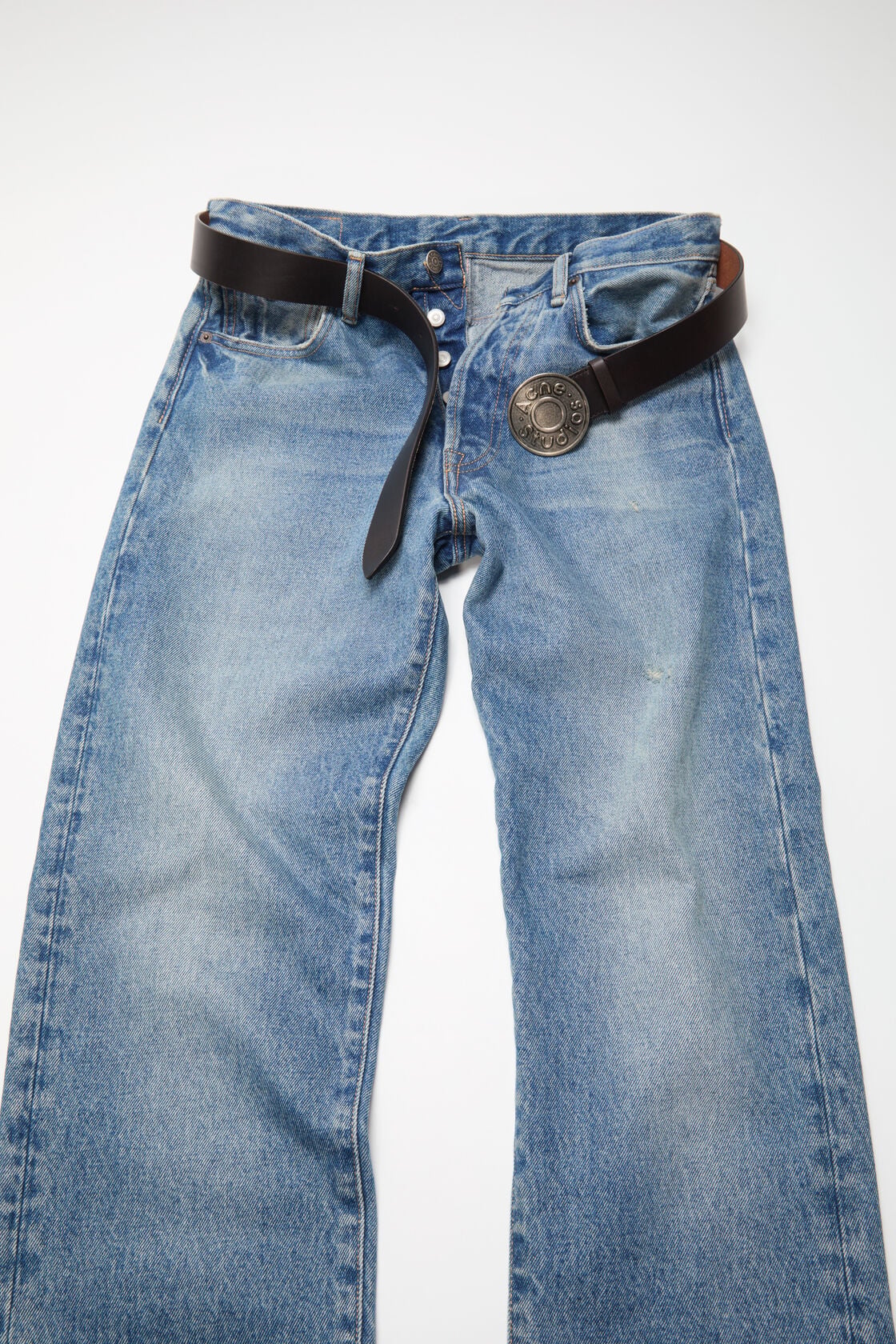 Logo leather belt - Black/camel