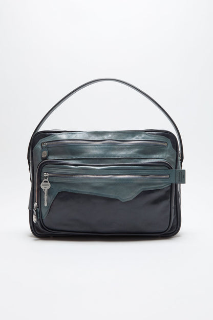 Patchwork Camero Camera Bag - Dark blue/bright blue